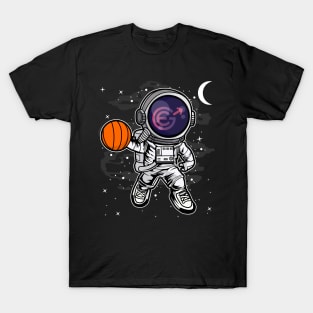 Astronaut Basketball Evergrow EGC Coin To The Moon Crypto Token Cryptocurrency Blockchain Wallet Birthday Gift For Men Women Kids T-Shirt